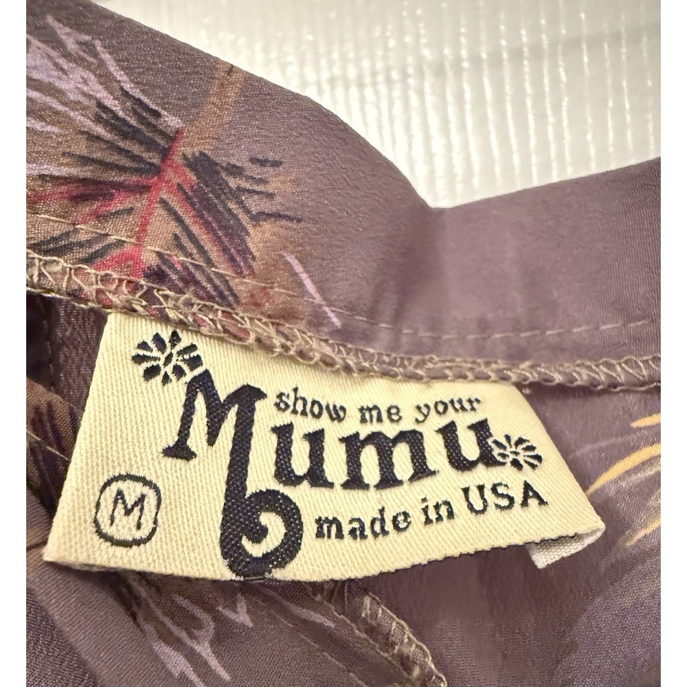 Show Me Your Mumu Feather Print Skirt Women Small Purple Grey A-Line Mini Skirt - Picture 2 of 4